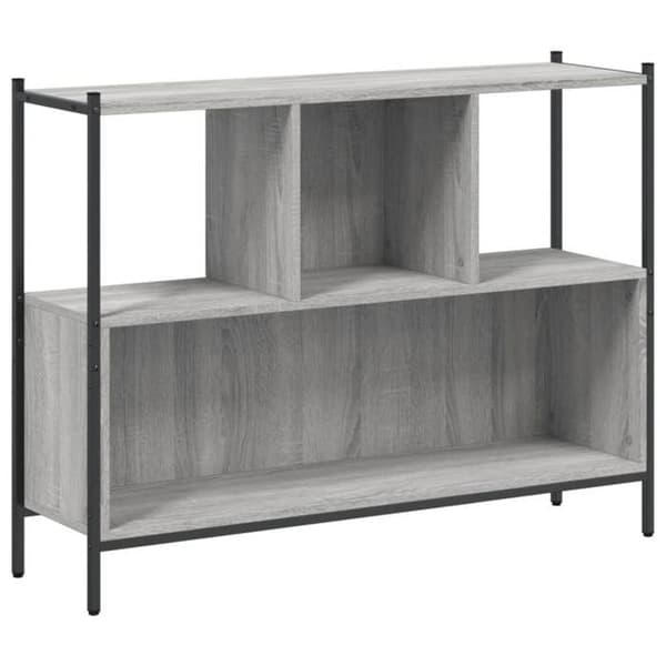 Maison Exclusive - Sonoma grå bibliotek 102x28x77,5 cm ingeniørtræ