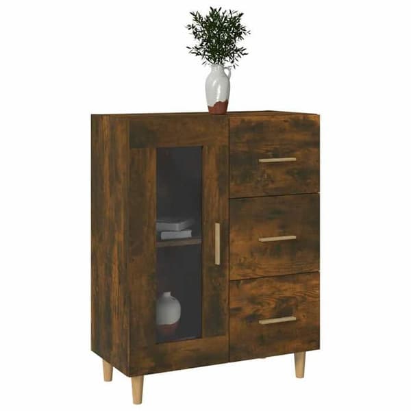 Maison Exclusive - Buffé i rökig ek 69,5x34x90 cm ingenjörsträ