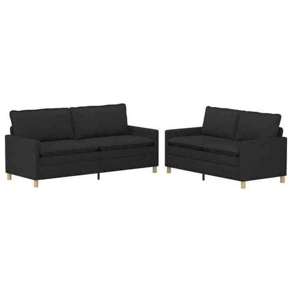 Maison Exclusive - 2-delars Soffset i Svart Tyg