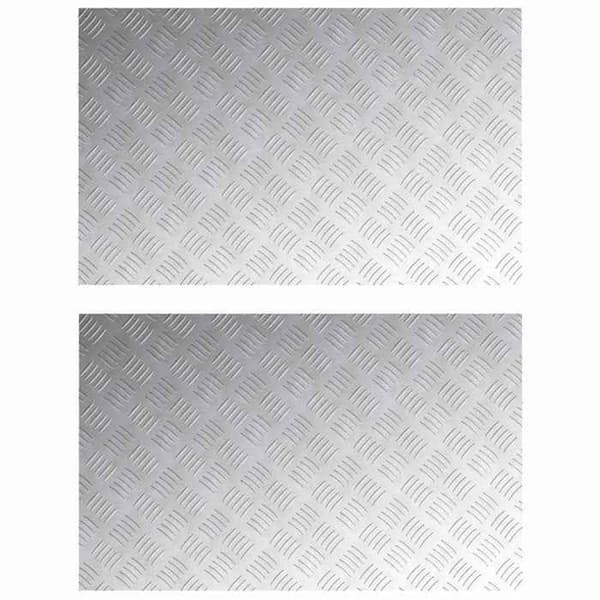 Maison Exclusive - Gåflade 2 stk 80 x 50 cm Sølv Aluminium Rektangulær Silver