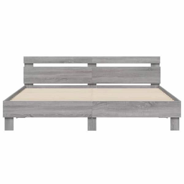 Maison Exclusive - Sängram utan madrass sonoma grå 200x200 cm