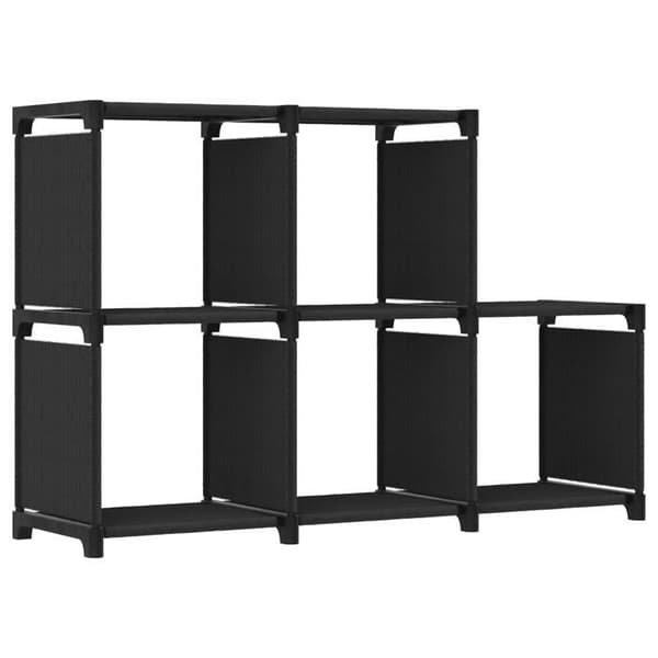 Maison Exclusive - Displayhylde 5 kuber Sort 103x30x72,5 cm Stof