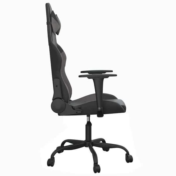 Maison Exclusive - Spelstol med massage Svart och grå Konstläder