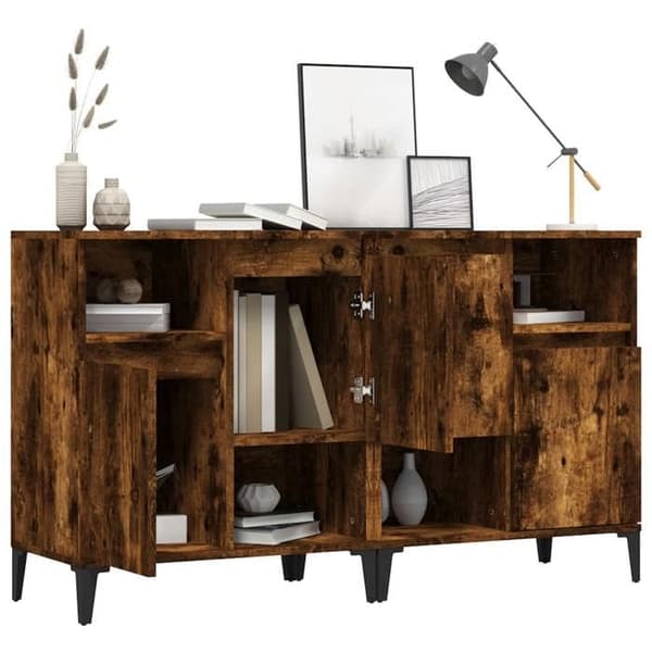 Buffé - Maison Exclusive - Rökig ek - 60x35x70 cm - Ingenjörsträ