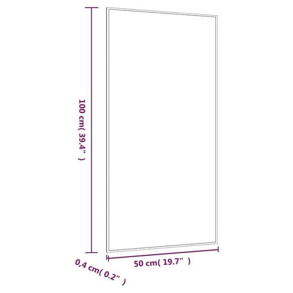 Maison Exclusive - Peili 50x100 cm Suorakulmainen Lasi