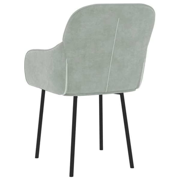 Maison Exclusive - Spisestole sæt af 2 Lys grå Velour Ljusgrått