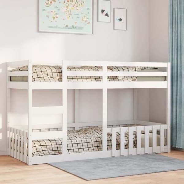 Maison Exclusive - Våningssäng Vit 80x200 cm Massivt furu