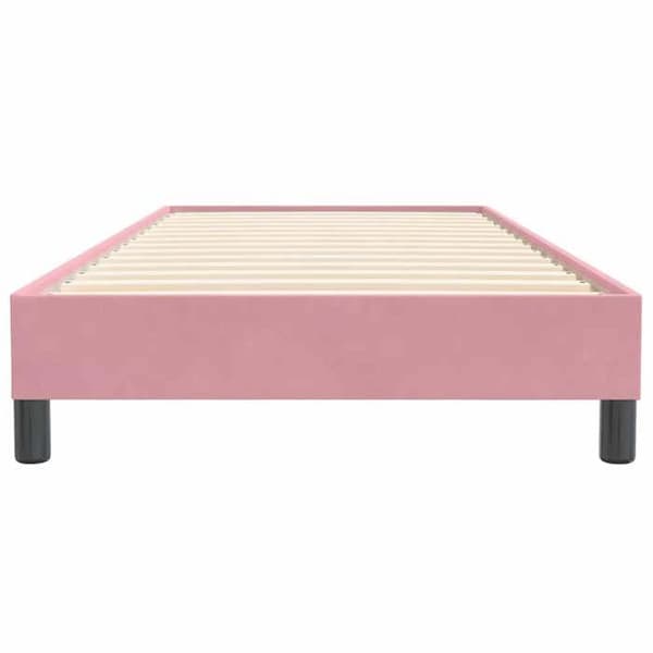 Sengestel - EKSKLUSIV HUS - 100x220 cm - Rosa - Velour - Lamelseng Ros