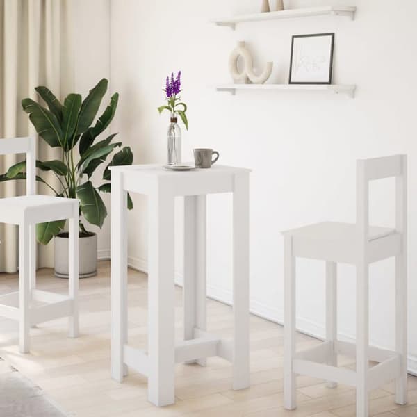 Maison Exclusive - Vit barbord 51x50x103,5 cm i ingenjörsträ Vit