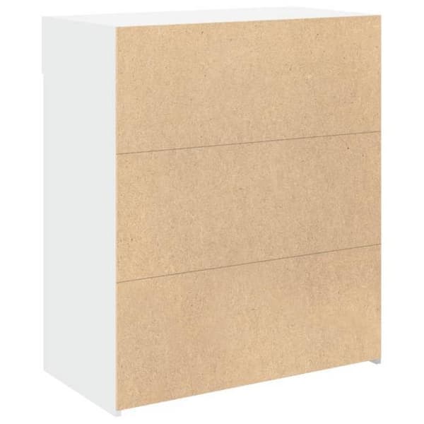 Maison Exclusive - Buffé vit 80x42,5x93 cm ingenjörsträ
