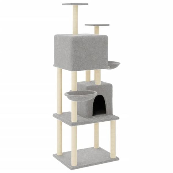 Maison Exclusive - Katte træ med sisal kløer Lys grå 180 cm Ljusgrått