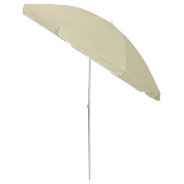 Strandparasol - Eksklusivt Hus - Sandgul - Diameter 240 cm - Justerbar polyester