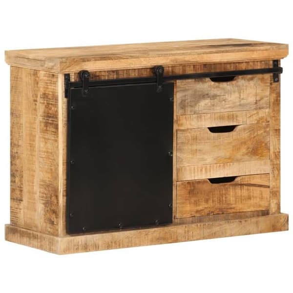 Maison Exclusive - Buffet 80x30x55 cm massiv rå mango træ