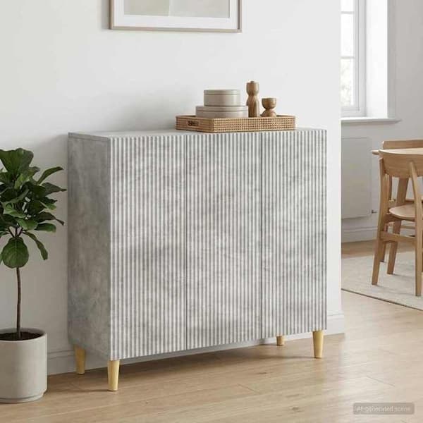 Maison Exclusive - Buffet Grå beton 89 x 34,5 x 80 cm Ingeniørtræ