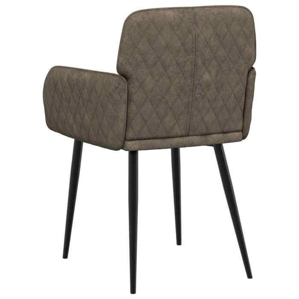 Maison Exclusive - Matstolar 6 st Mörkgrå Syntetmocka