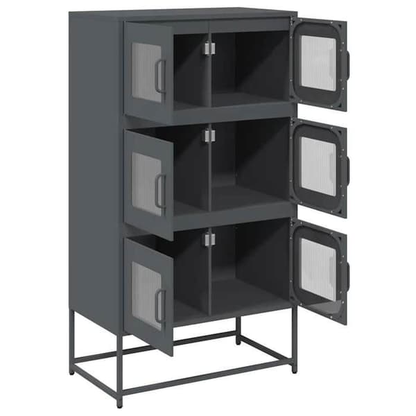 Maison Exclusive - Buffé hög antracit 68x39x123 cm stål