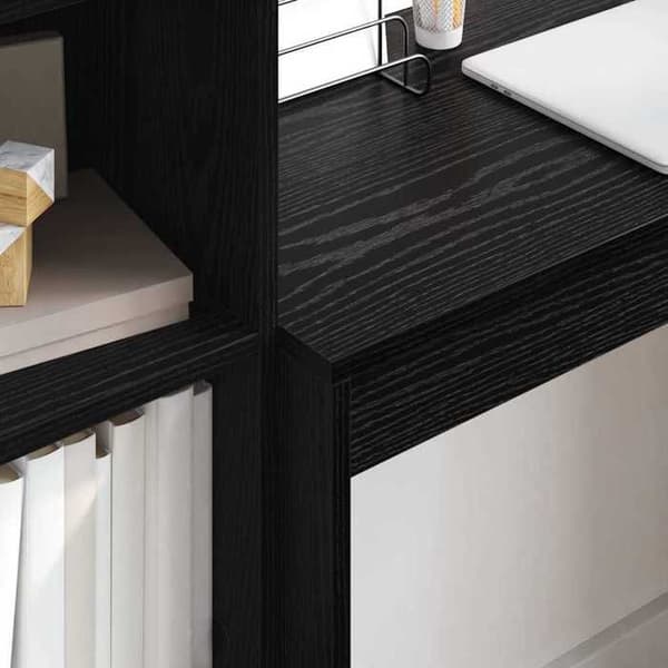 Maison Exclusive - Kontor Sort egetræ 80 x 40 x 76 cm svart ek