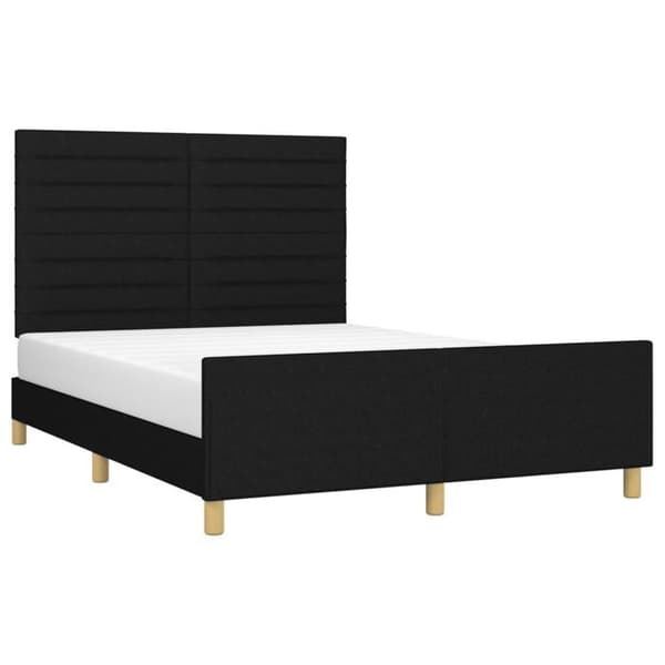Maison Exclusive - Sengestel uden madras sort 140x190 cm stof
