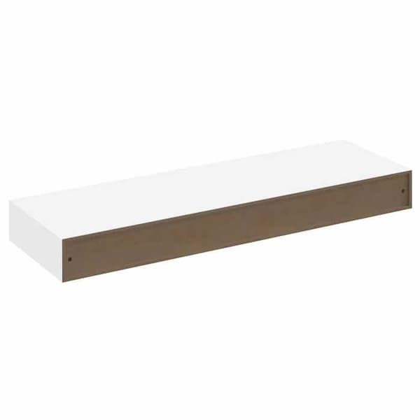 Maison Exclusive - Vägghylla med 1 låda MDF Vit Förvaring av böcker/DVD Matt vit