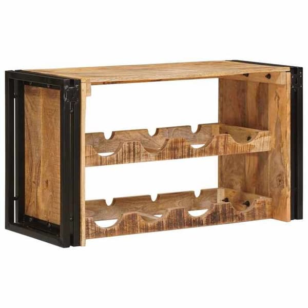 Maison Exclusive - Vinreol Brun 80 x 45 x 33 cm Solid rå mango træ brun