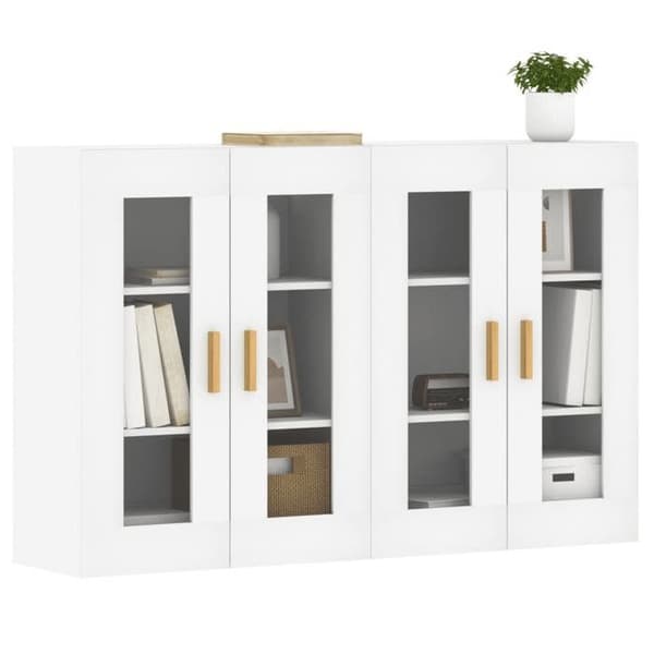 Maison Exclusive - Väggskåp 2 st vit ingenjörsträ