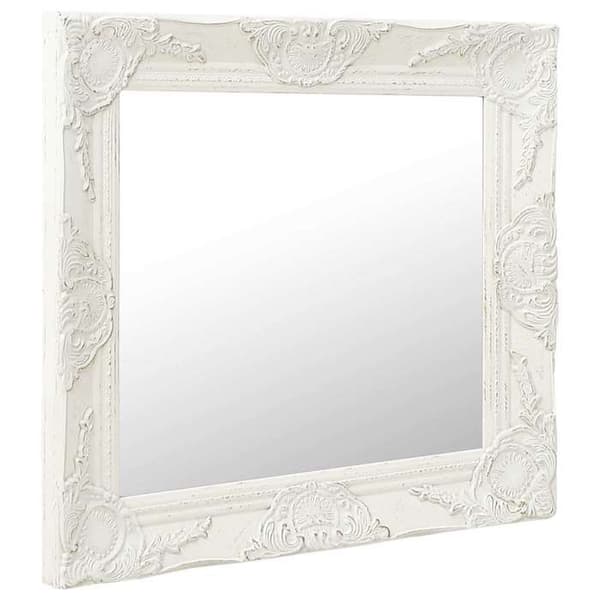 Maison Exclusive - Barockstil väggspegel 50x50 cm Vit