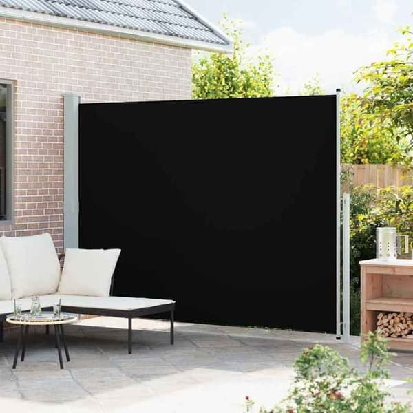 Maison Exclusive - Utdragbart sidotak för patio 220x314 cm Svart