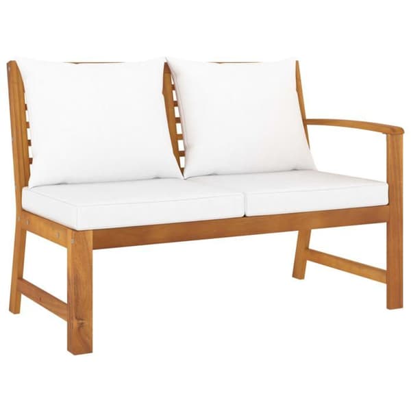 Maison Exclusive - Trädgårdsmöbler 6 delar med kuddar Creme Solid akaciaträ