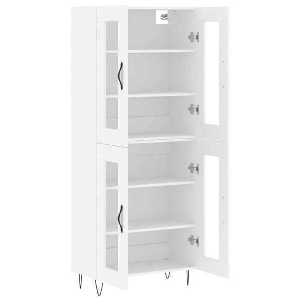 Maison Exclusive - Buffé hög Vit 69,5x34x180 cm Ingenjörsträ