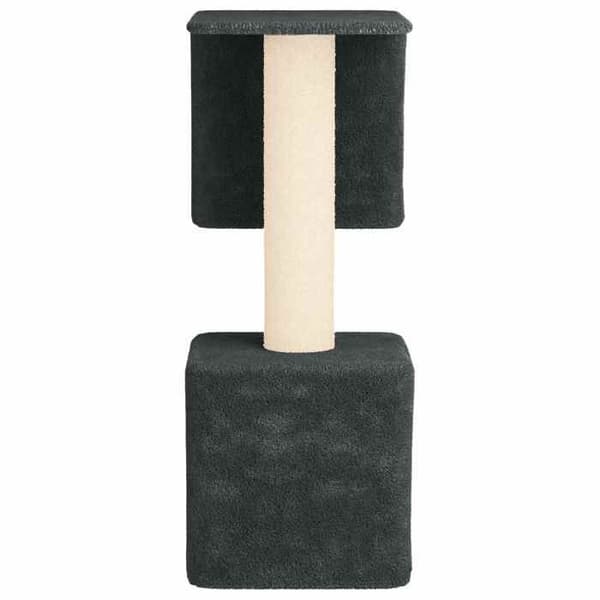 Kattetræ - EKSKLUSIVT HUS - 114 cm - Sisal stolper - Mørkegrå - Multi-niveau Mörkgrå