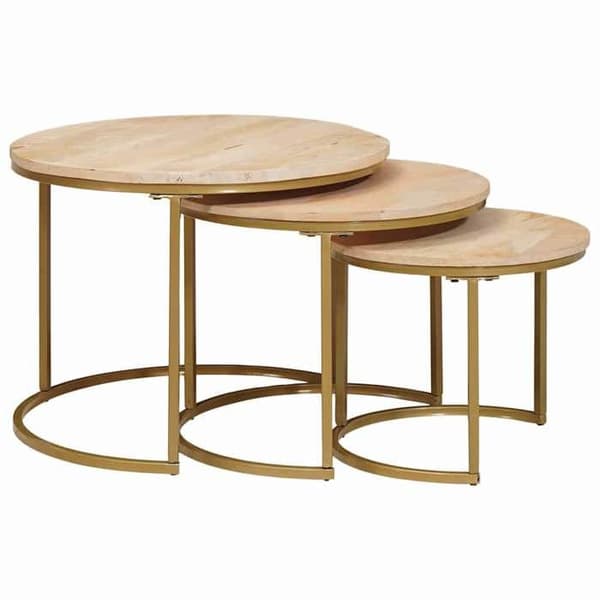 Maison Exclusive - 3 stk. brune nestable sofaborde 60 x 60 x 45 cm