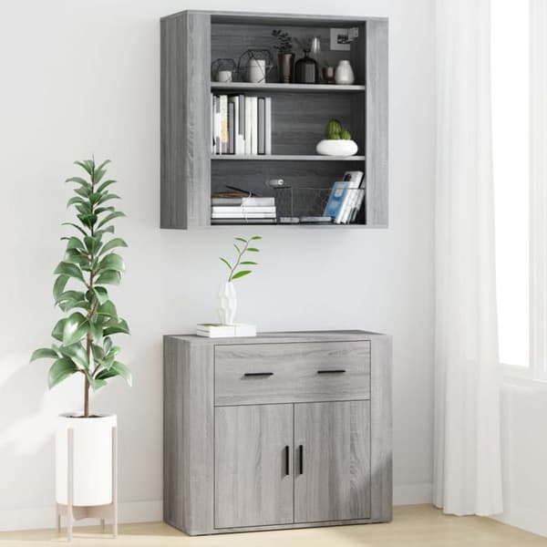 Maison Exclusive - Høj buffet Sonoma grå Ingeniørtræ