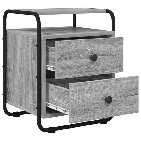 Maison Exclusive - Nattduksbord Sonoma grå Ingenjörsträ