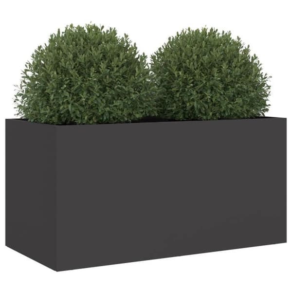 Maison Exclusive - Svart blomlåda 62x30x29 cm stål