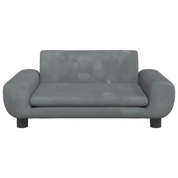 Maison Exclusive - Mörkgrå hundsäng 70x45x33 cm sammet mörkgrå