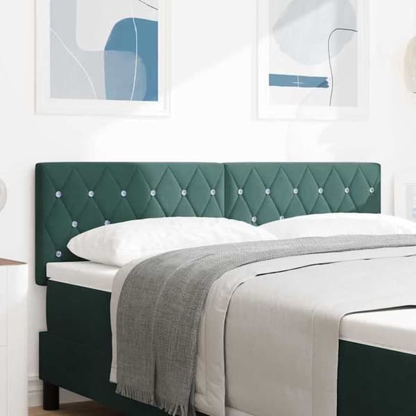Maison Exclusive - Hovedgærde Mørkegrøn 144 cm Velour