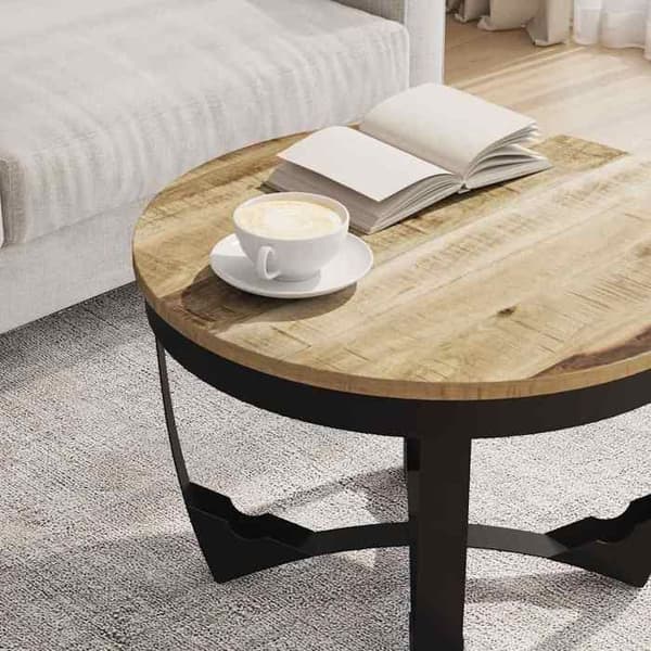 Maison Exclusive - Soffbord i rå mangoträ 60x40 cm brun