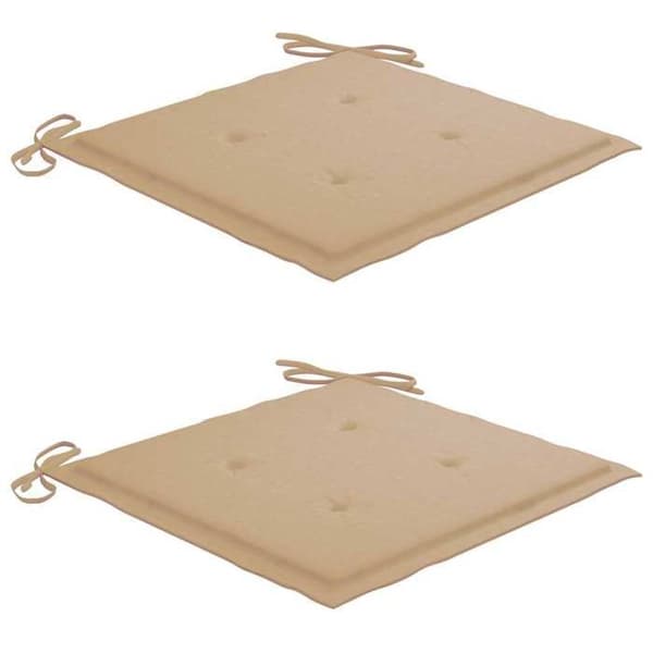 Maison Exclusive - Fällbara stolar (set om 2) med beige kuddar, i massivt teak beige