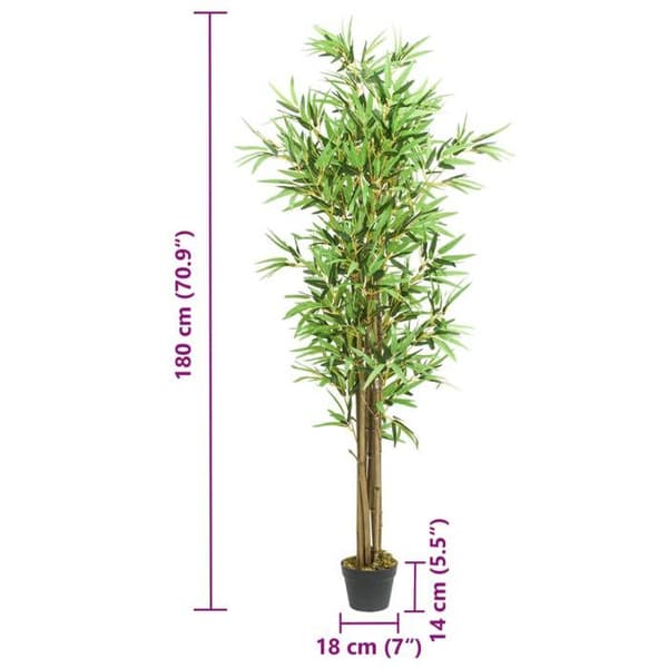 Maison Exclusive - Konstgjord bambu 1288 blad 180 cm grön