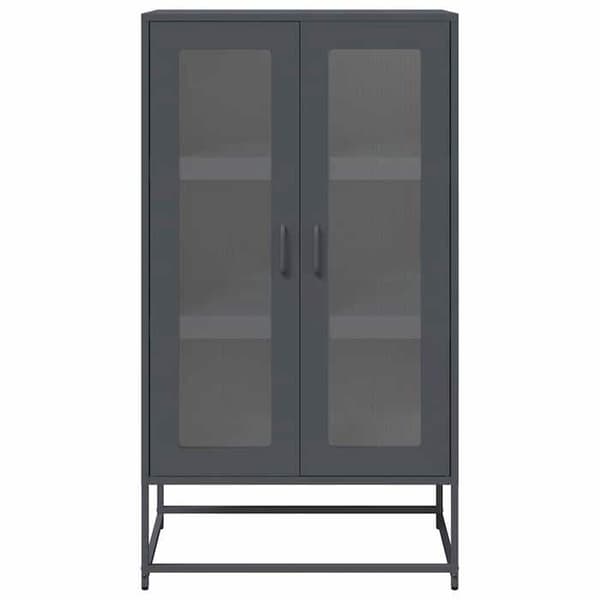 Maison Exclusive - Buffé hög antracit 68x39x123 cm stål