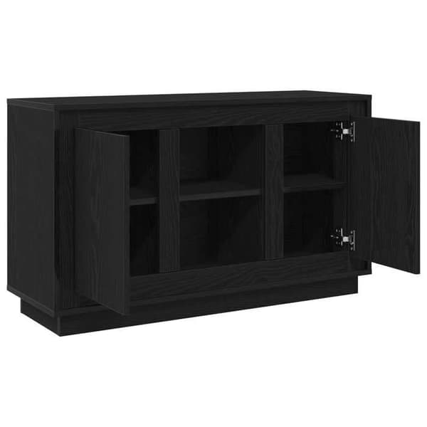 Maison Exclusive - Buffet Sort egetræ 102 x 35 x 60 cm Ingeniørtræ svart ek