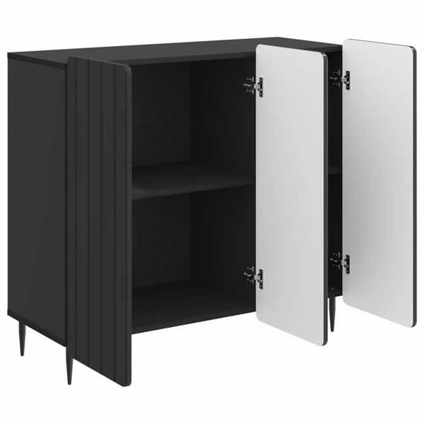 Maison Exclusive - Buffé Svart 89 x 34,5 x 82 cm Ingenjörsträ