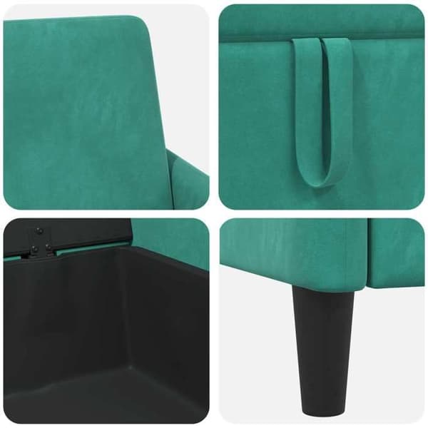 Maison Exclusive - Sofa med opbevaring 2 stk Turkis Polyester