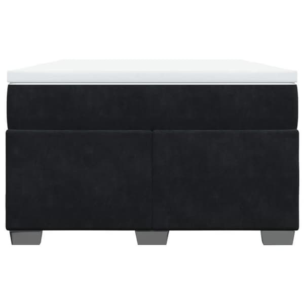 Maison Exclusive - Seng med lameller og sort madras 120x190 cm fløjl