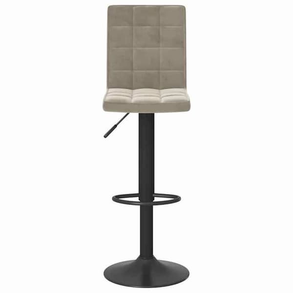 Maison Exclusive - Barstolar set om 2 ljusgrå sammet