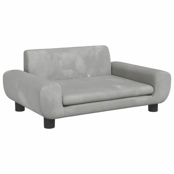 Maison Exclusive - Hundsäng grå 70x45x33 cm sammet ljusgrått