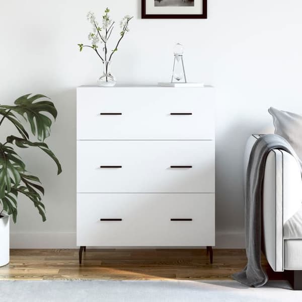 Maison Exclusive - Vit buffé 69,5x34x90 cm ingenjörsträ