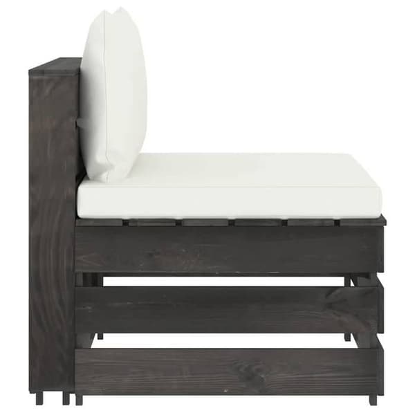 Maison Exclusive - Central sektion sofa med puder, grå imprægneret træ