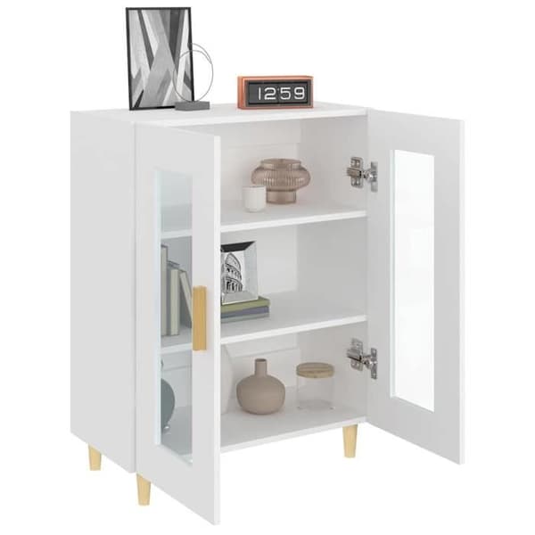 Maison Exclusive - Vit buffé 69,5x34x90 cm ingenjörsträ