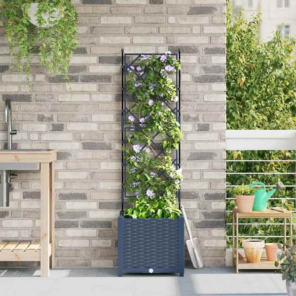 Maison Exclusive - Grå plantekrukke til haven 40 x 40 x 143 cm PP